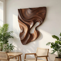Driftshield Carved Wall Art in Figured Walnut, view 7 — view 7