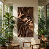 One Walnut Slab Read Like a Contour Map, Wall Art Panel, view 7 — view 7
