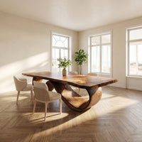 Contemporary Natural Edge Dining Table For Home Gathering, view 7