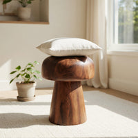 Solid Wood Chair Mushroom Stools Living Room Bedroom, view 7