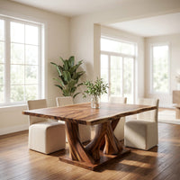 Modern Live Edge Kitchen Table For Garden Villa, view 7