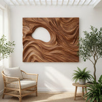 Undertow Carved Wood Wall Art Panel in Walnut, view 7 — view 7
