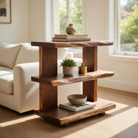 Solid Wood Standing Shelf Farmhouse Handmade Spice Kitchen Storage Rustic Wall, view 7