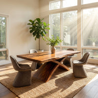Contemporary Organic Edge Dining Table For Dining Interior, view 7