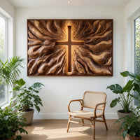Cross and Sunburst Wall Art for the Family Living Room, view 7 — view 7