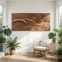Shoreline Wave Relief for a Bright Coastal Room, view 7 — view 7