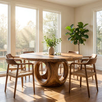 Coastal Round Kitchen Table For Outdoor Kitchen, view 7