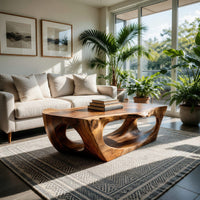 Carved Arch Coffee Table in One Continuous Slab Form, view 7