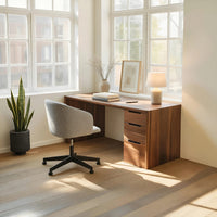 Straight-Grain Walnut Desk for a Working Home Office, view 7