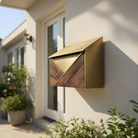 Solid Wood Mailbox Post Sculpture Outdoor Furniture Yard, view 7