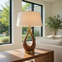 Organic Carved Wood Lamp Branch Design For Above Bed Decor, view 7