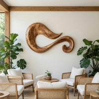 One Length of Walnut, Curled Into a Wall Sculpture, view 7 — view 7