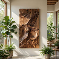 Live-Edge Eagle Wall Panel, Made to Order in Solid Wood, view 7 — view 7