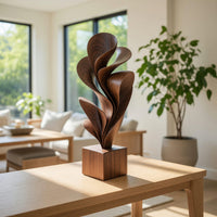Solid Wood Sculpture Wall Art Farmhouse Solid Outdoor Garden Decoration, view 7