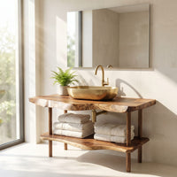 Solid Wood Bathroom Vanity Rustic Functional, view 7
