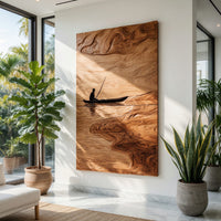 Winding River Two-Tone Hardwood Wall Art Triptych, view 7 — view 7