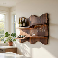 Solid Wood Wine Rack Bottle Storage Dining Space, view 7