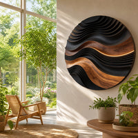 Mid Century Relief Wall Decor For Fireplace Wall Area, view 7