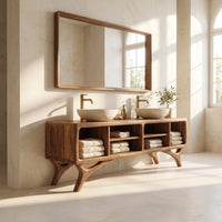 Solid Wood Bathroom Vanity Cabinet, view 7