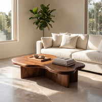 Organic Coffee Table With Cloud Shaped Tabletop For Home Decor, view 7