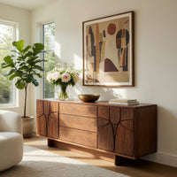 Solid Wood Sideboard Carved Living Room Dining, view 7