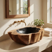 Solid Wood Sink Vanity Handcrafted Wall Mounted Bathroom Custom Bathroom, view 7