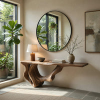 Root-Form Console Table Carved in Solid Hardwood, view 7