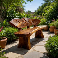 Solid Wood Outdoor Garden Bench Minimalist Solid Entryway Modern Homes, view 7