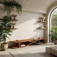 Low TV Console for a Wide Wall in an Open Living Room, view 7