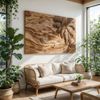 Palm and Dune Diptych, Two-Panel Carved Wood Wall Art, view 7 — view 7