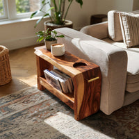 Solid Wood Sofa Arm Table Mid Century Side Living Room, view 7