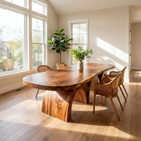 Scandinavian Live Edge Dining Table For Open Dining Area, view 7