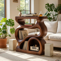 Solid Wood Record Player Stand Turntable With Storage Living Room, view 7