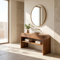 Solid Wood Bathroom Vanity Wall Mounted Modern, view 7