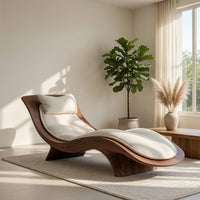 Solid Wood Sofa Natural Lounge Chair Living Room, view 7