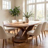 Oval Entertaining Table For Tropical Dining Room, view 7