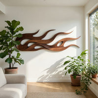 Where the Fire Lies Down: A Carved Walnut Wall Relief, view 7 — view 7