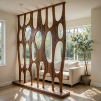 Solid Wood Room Divider With Openwork Bedroom Living, view 7
