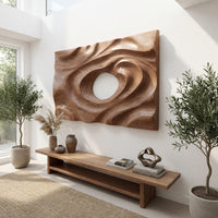 Dune Ripple Wall Relief, Cut and Carved by Hand, view 7 — view 7