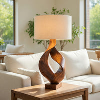 Rustic Sculptural Lamp Living Room Cabin Lodge Cozy Corner Space, view 7