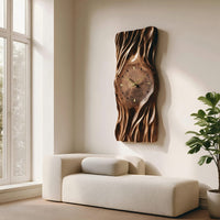 Solid Wood Clock Minimal Wall Living Room, view 7