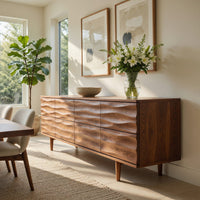 Solid Wood Sideboard Luxury Sculpted Living Room, view 7