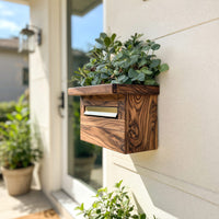 Solid Wood Mailbox Post Farmhouse Solid Sculpture Garden Outdoor, view 7