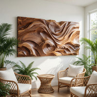 Book-Matched Boards, Carved Into a Rolling Sea Wall Panel, view 7 — view 7