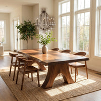 Modern Organic Edge Dining Table For Open Living Space, view 7
