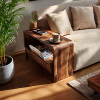 Solid Wood Sofa Arm Table Handcrafted Side Living Room, view 7