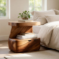 Solid Wood Nightstand With Drawer Bedroom, view 7
