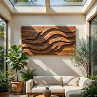 Braided Current Walnut Wall Relief, Low and Long, view 7 — view 7