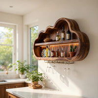 Solid Wood Wine Rack Scandinavian Bottle Storage Holder Kitchen Bar, view 7