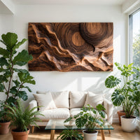 River and Sun in One Walnut Slab, Carved Wall Art, view 7 — view 7